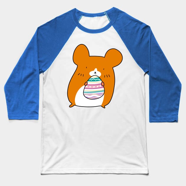 Easter Egg Hamster Baseball T-Shirt by saradaboru
